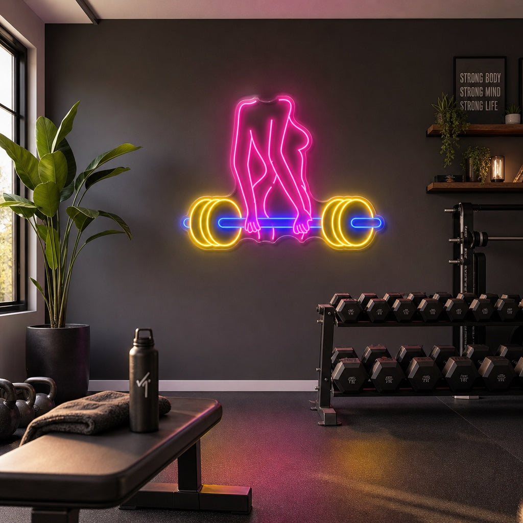 "Donna Barbell" Insegna al neon