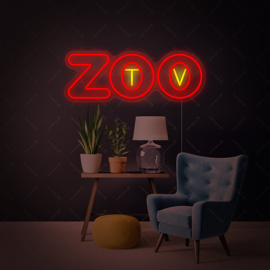 "Zootv" Insegna al neon