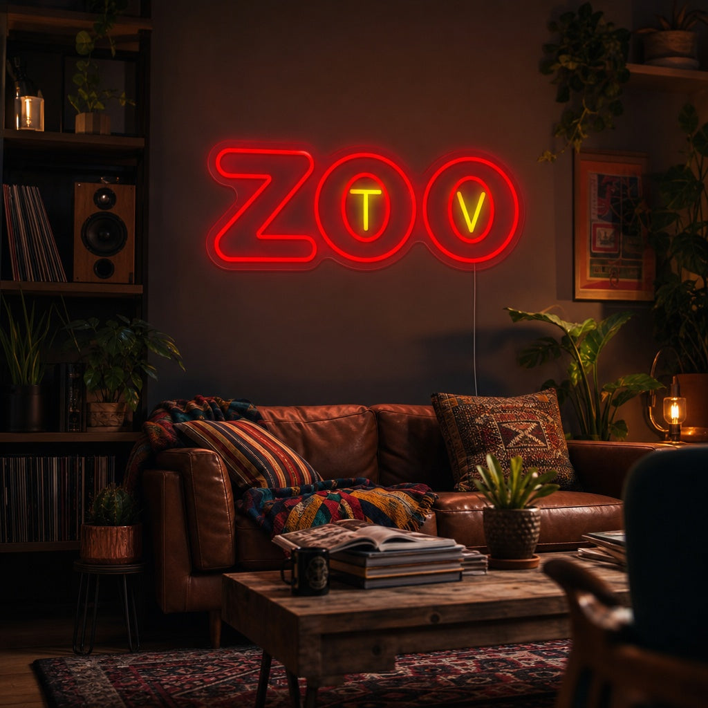 "Zootv" Insegna al neon