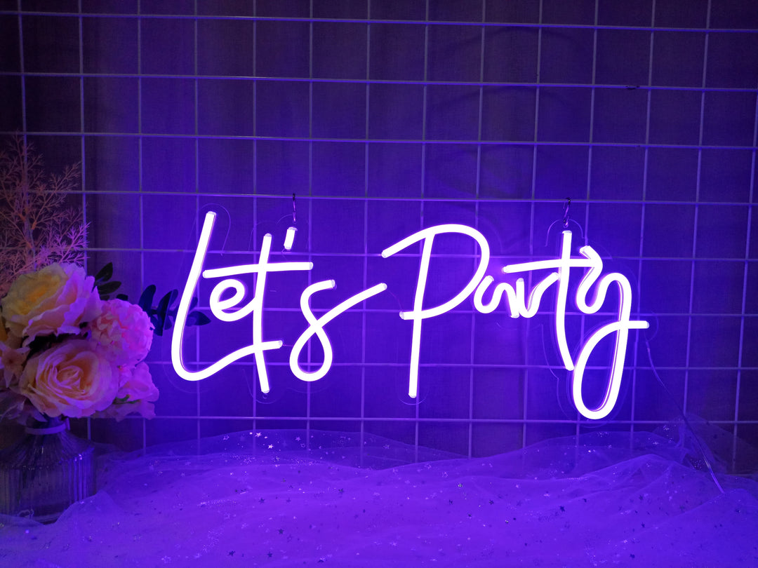 "Lets Party" Insegna al neon (Inventario: 3 unità)