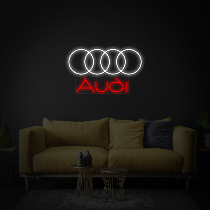 Insegna neon LED Audi logo