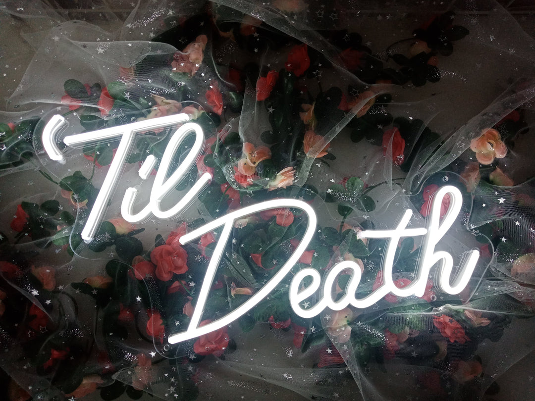 "Til Death" Insegna al neon (Inventario: 3 unità)