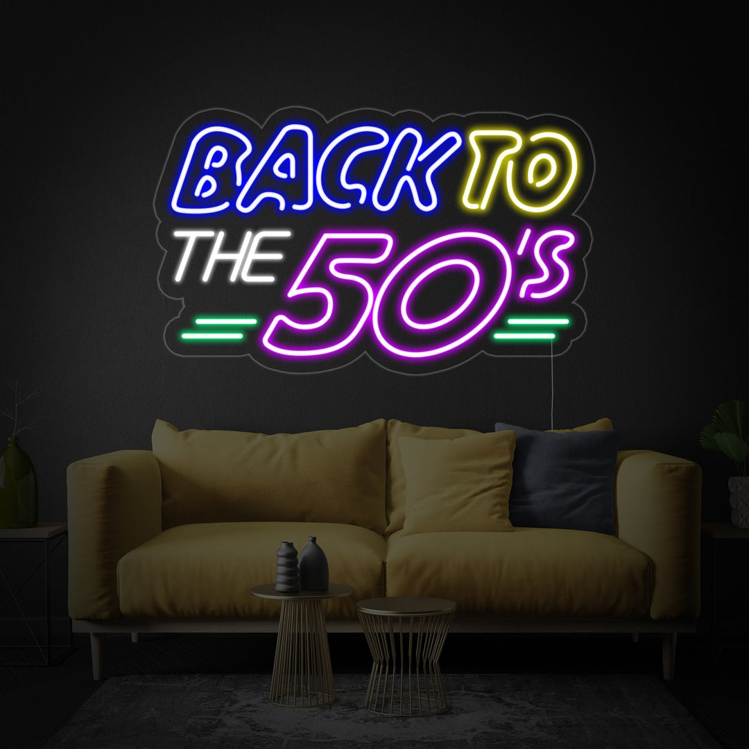 "Back To The 50s" Insegna al neon