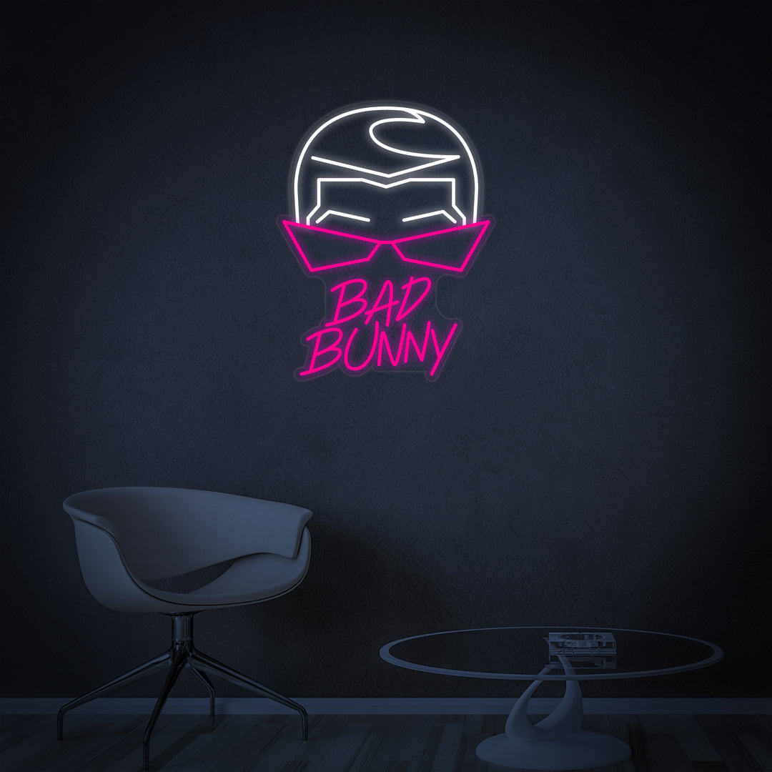 "Bad Bunny Cantante E Rapper" Insegna al neon