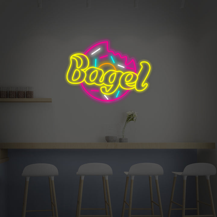 "Bagel Per Pasticceria" Insegna al neon