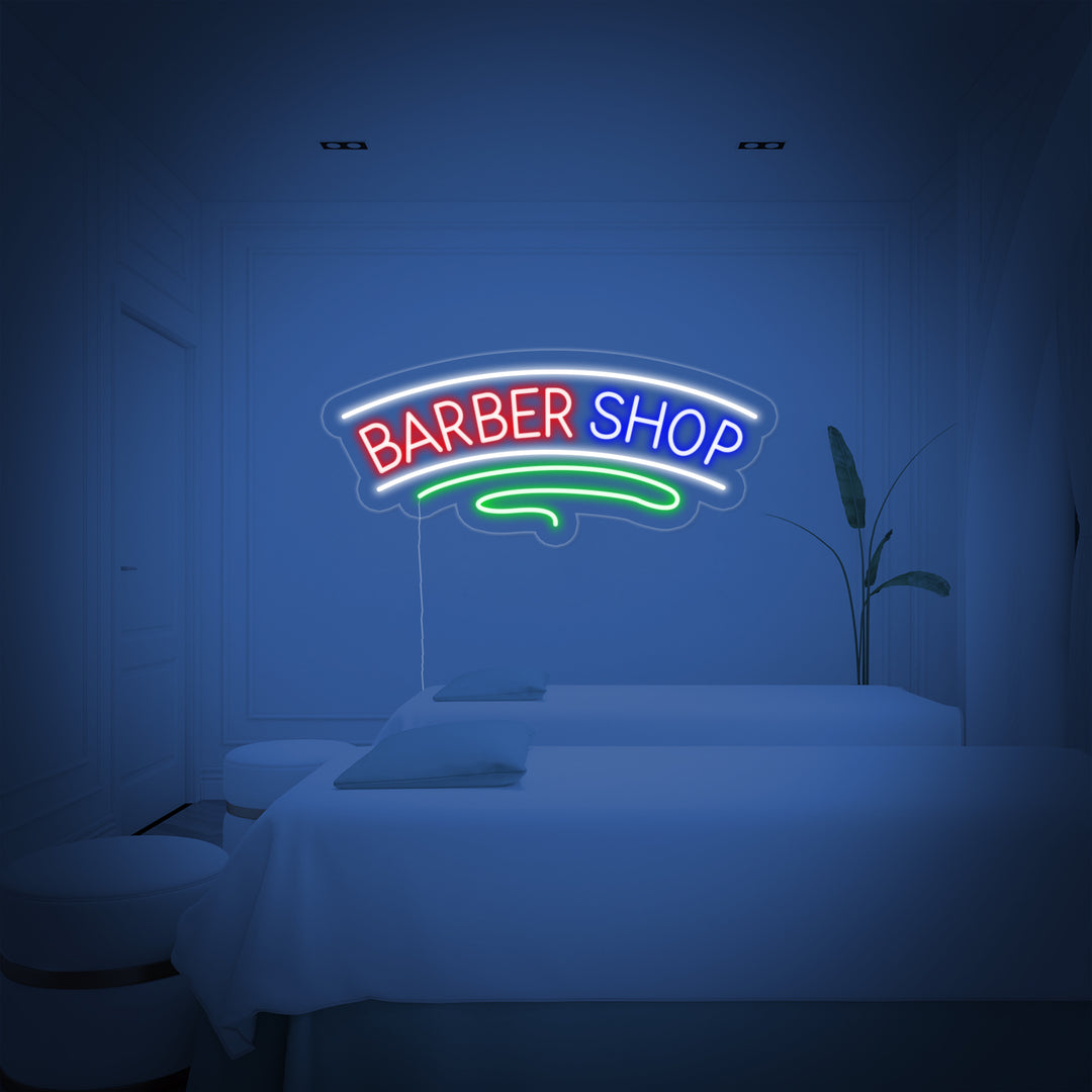 "Taglio Di Capelli, Barber Shop" Insegna al neon