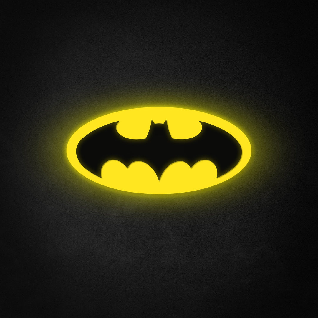 "BAT LOGO Art, personaggio del film" Neon Like