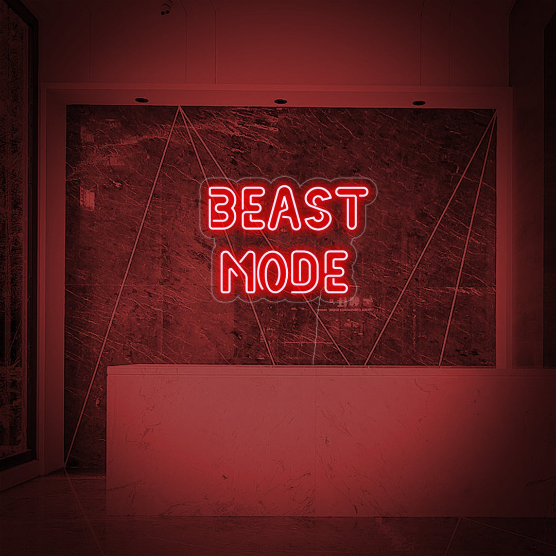 "Beast Mode, Decorazioni Per La Palestra, Citazioni Per La Palestra, Citazioni Per Il Fitness, Citazioni Per L'Allenamento" Insegna al neon