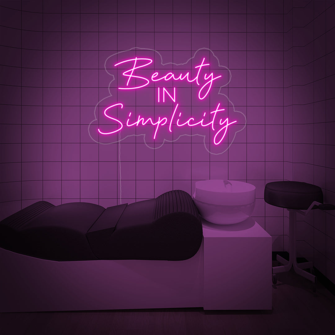"Beauty In Simplicity" Insegna al neon