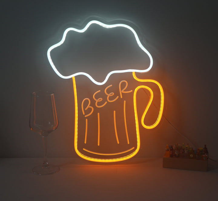 "Beer, Boccale di Birra" Mini Insegna al neon