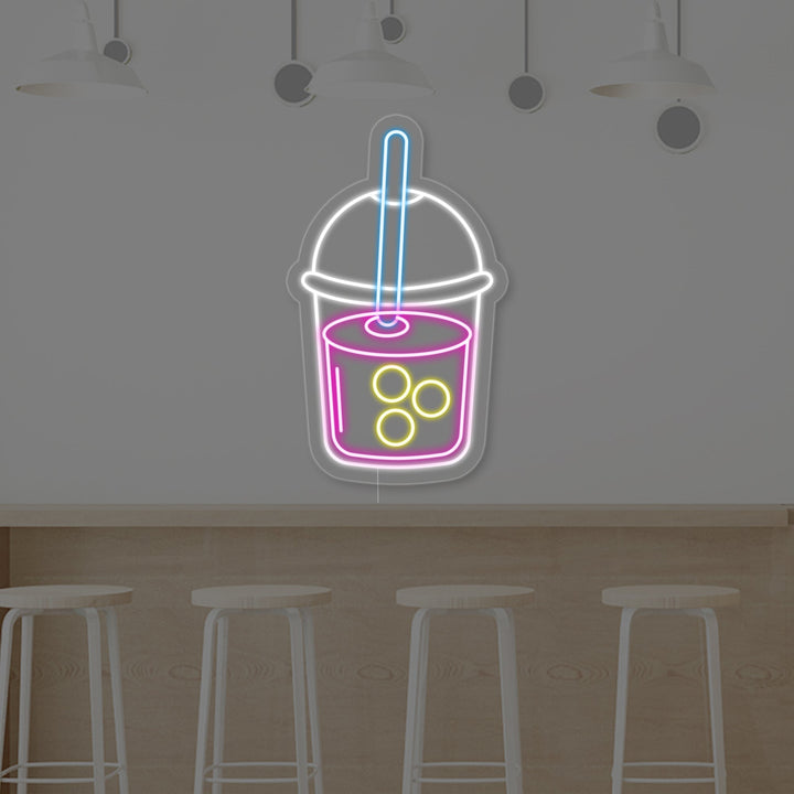 "Tazza Di Tè Boba" Insegna al neon