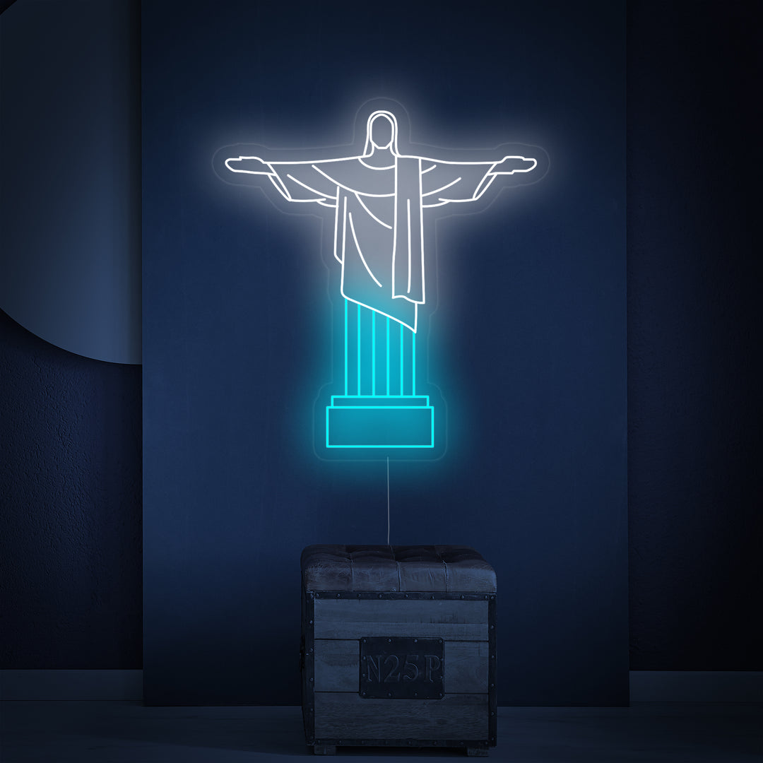 "Cristo Redentore In Brasile" Insegna al neon