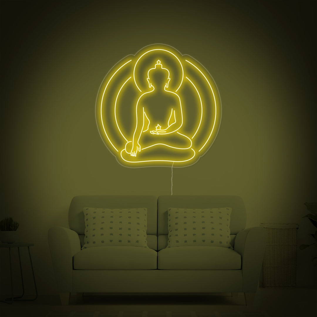 "Buddha yoga, decorazione della stanza yoga" Insegna al neon