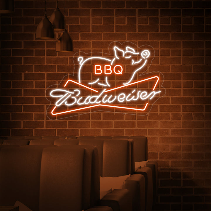 "Bud BBQ" Insegna al neon