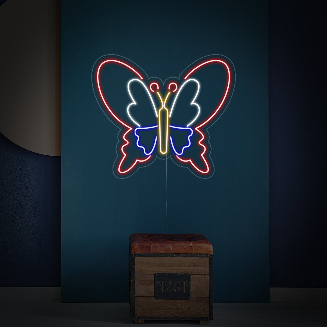 "Farfalla, Decorazione Farfalla, Insetti" Insegna al neon