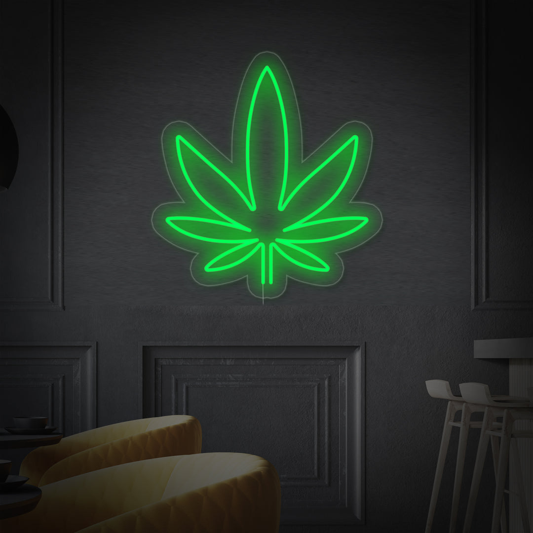 "Bar Aperto Per La Marijuana" Insegna al neon