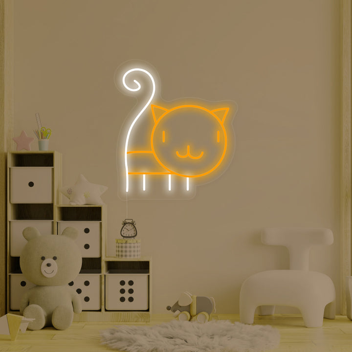 "Gattino, Decorazione Per La Camera Dei Bambini" Insegna al neon