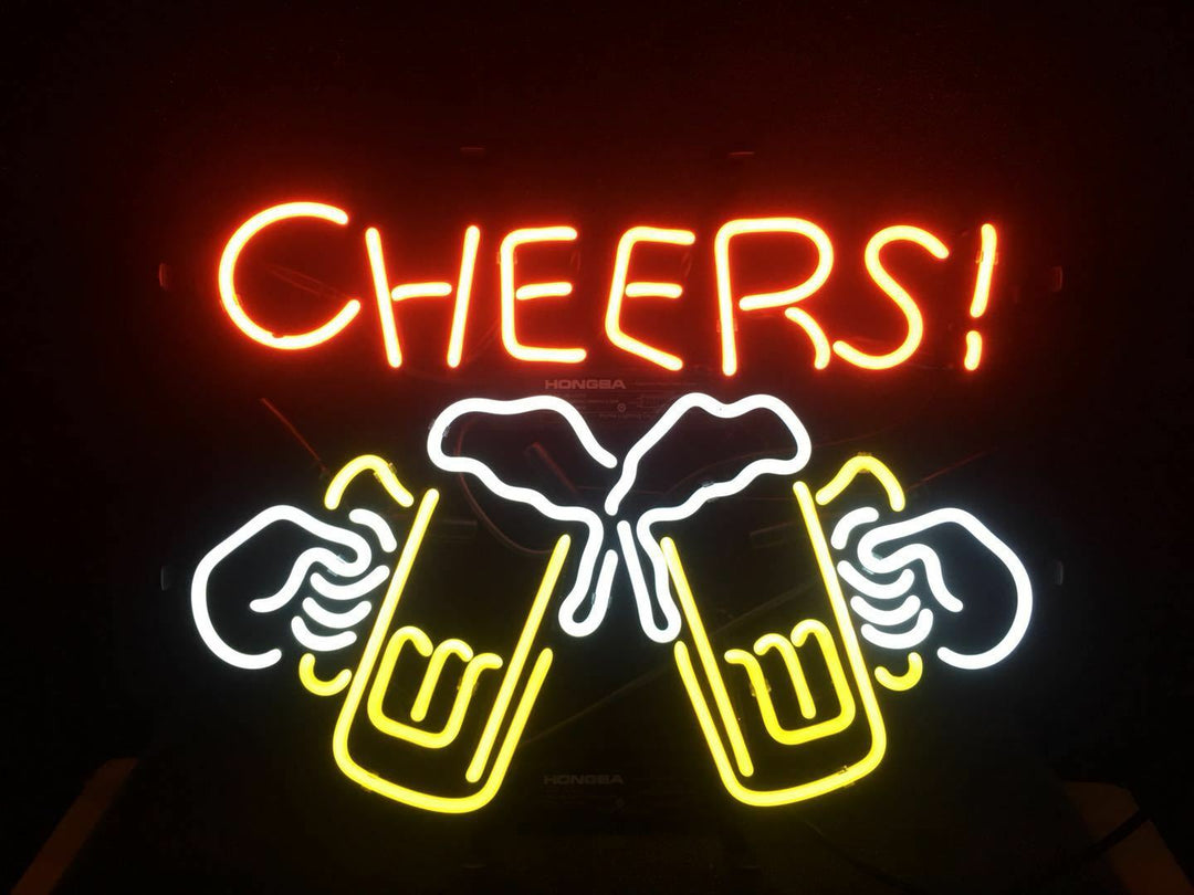 "Cheers, Birra" Insegna al neon