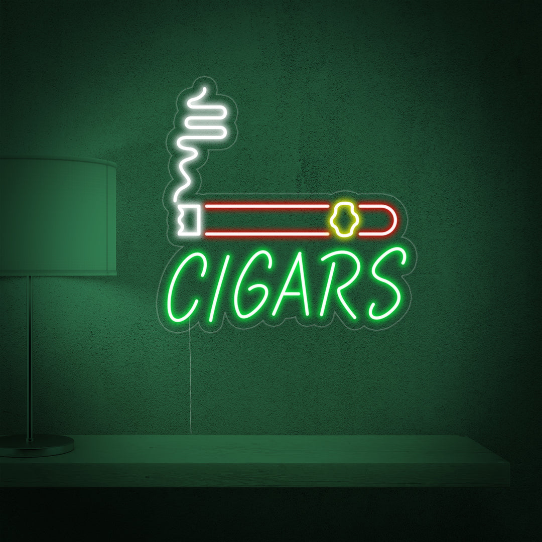 "Cigars, negozio di sigari" Insegna al neon