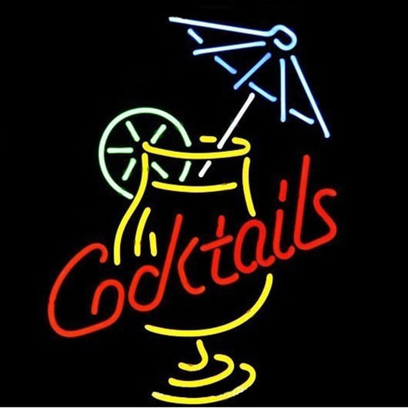 "Cocktails, Martini, Sombrilla, Taza" Insegna al neon
