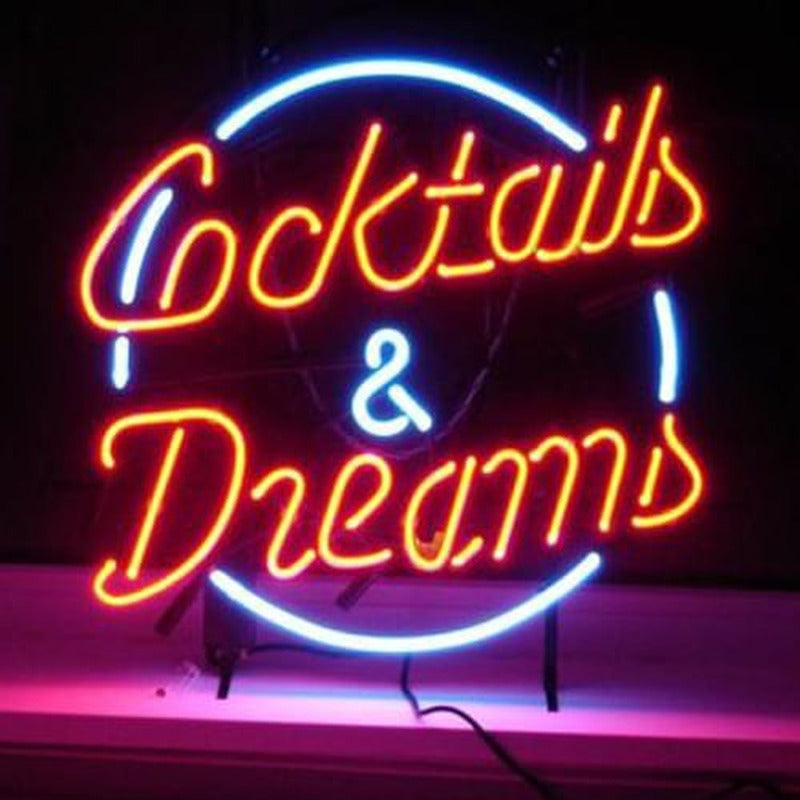 "Cocktails And Dreams" Insegna al neon