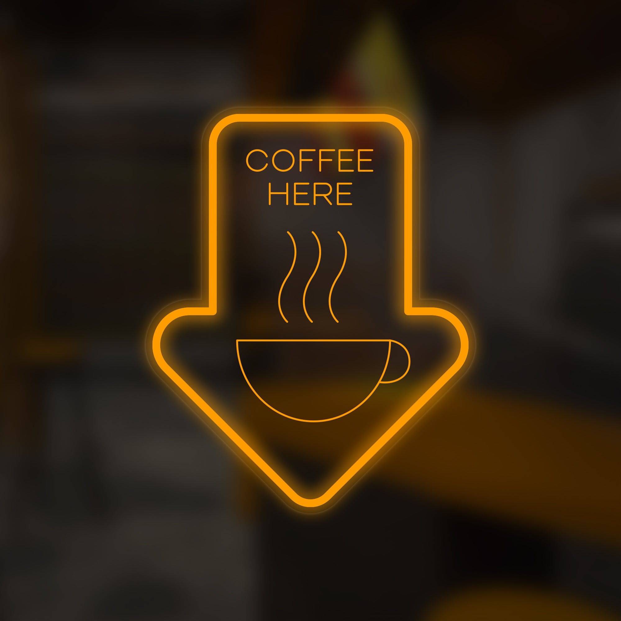 "Coffee Here" Mini insegna al neon