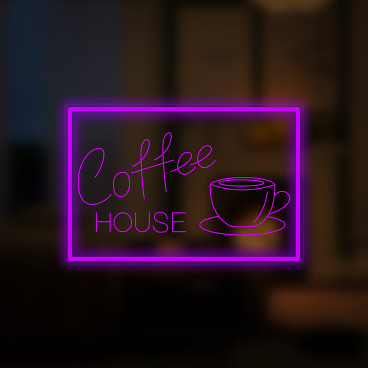 "Caffetteria Coffee House" Insegna al neon In Miniatura