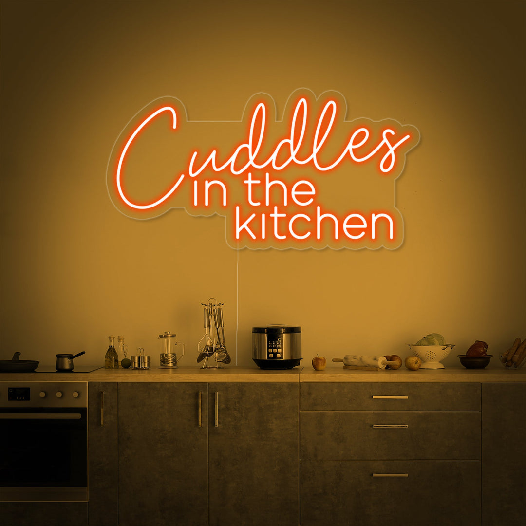 "Cuddles in the Kitchen" Insegna al neon
