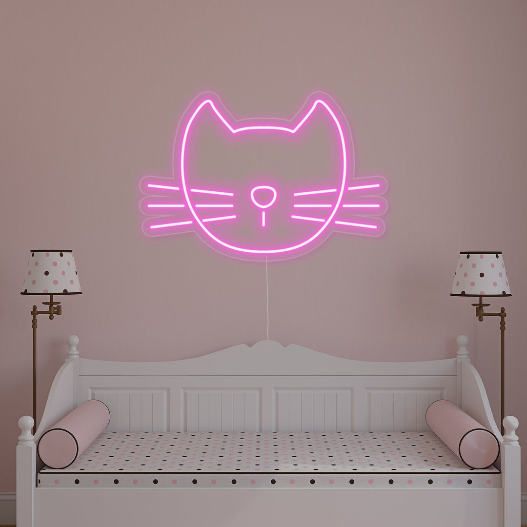 "Gattino carino rosa" Insegna al neon
