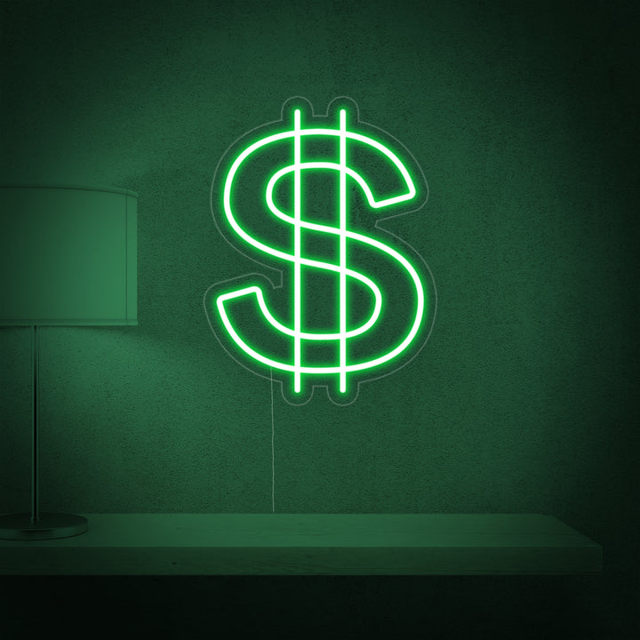 "Simbolo Del Dollaro" Insegna al neon