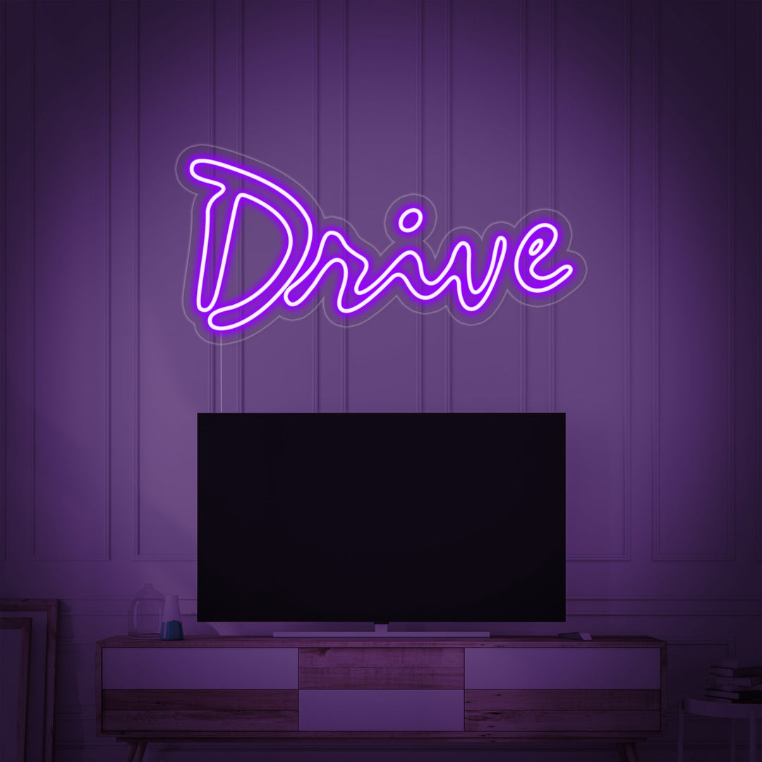 "Drive, Televisione" Insegna al neon