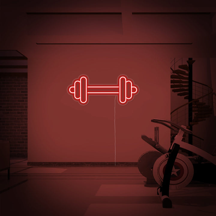 "Manubrio Bilanciere Palestra, Decorazioni Palestra, Decorazioni Fitness" Insegna al neon