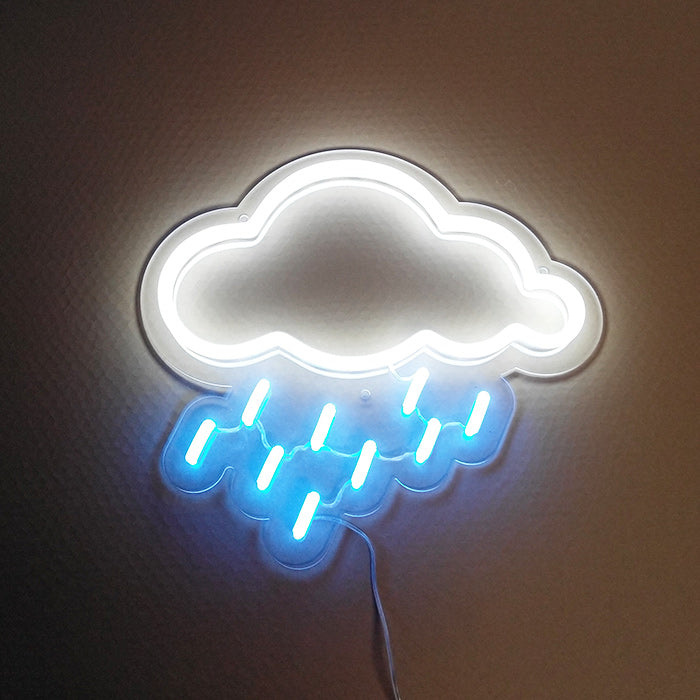 "Simbolo Elemento Nuvola Pioggia" Insegna al neon