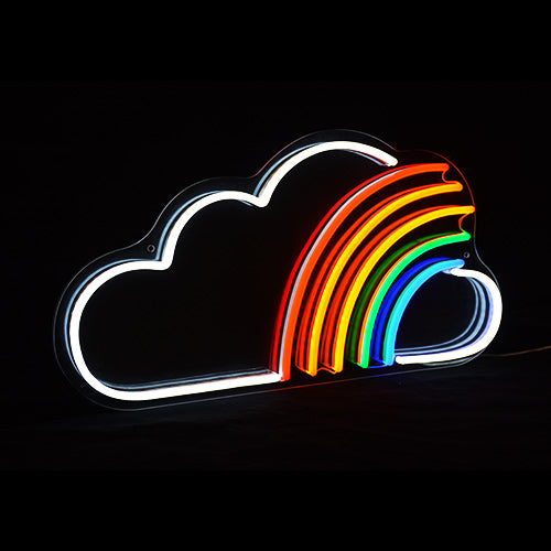 "Elemento Simbolo Pioggia Nuvola" Insegna al neon