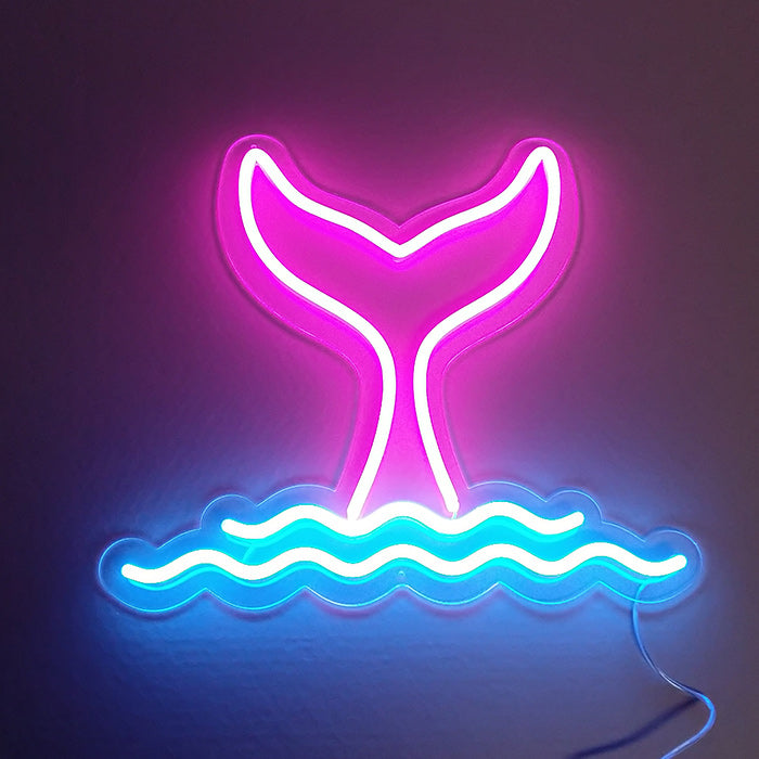 "Elemento Simbolo Sirena Che Nuota" Insegna al neon