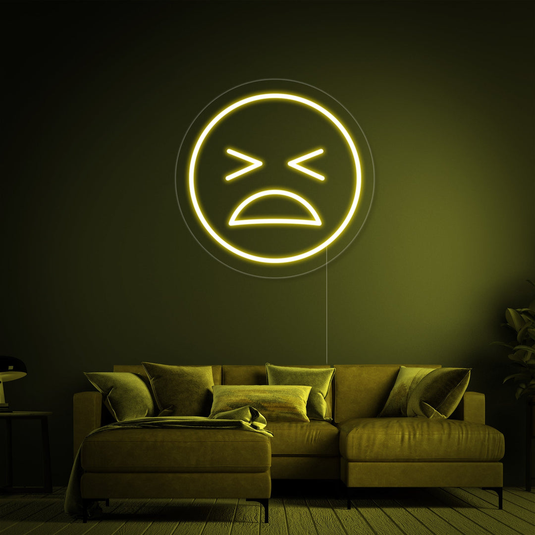 "Emoji Confusa" Insegna al neon