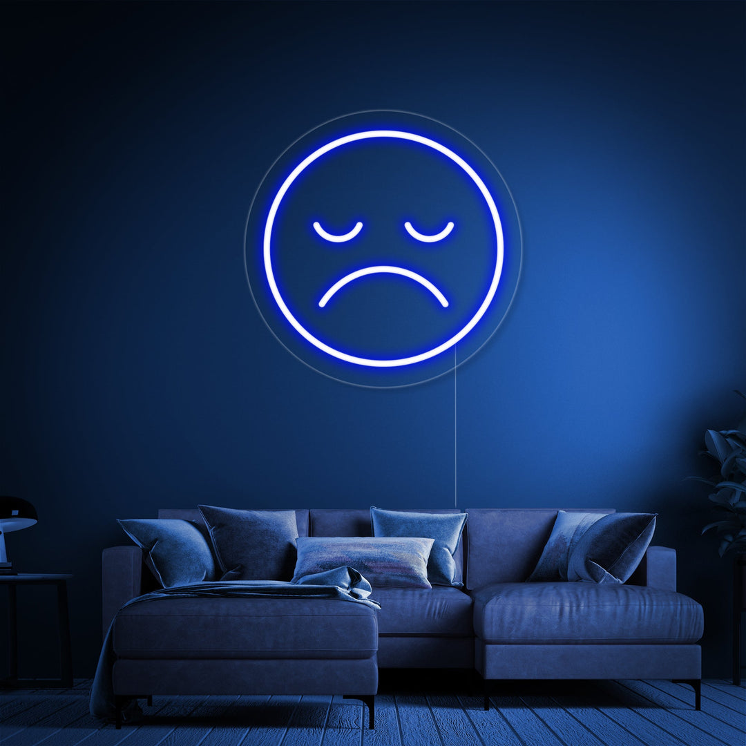 "Emoji Triste" Insegna al neon