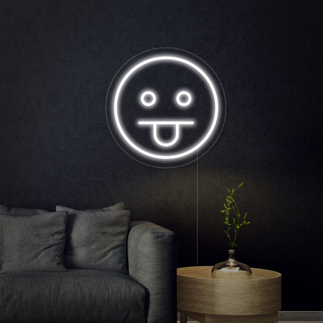 "Emoji Leggermente Sorridente" Insegna al neon