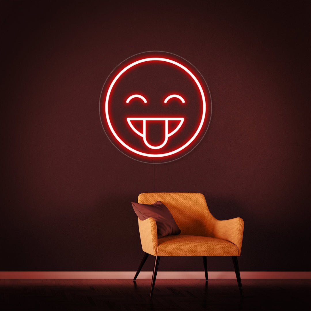 "Emoji Sorridente" Insegna al neon