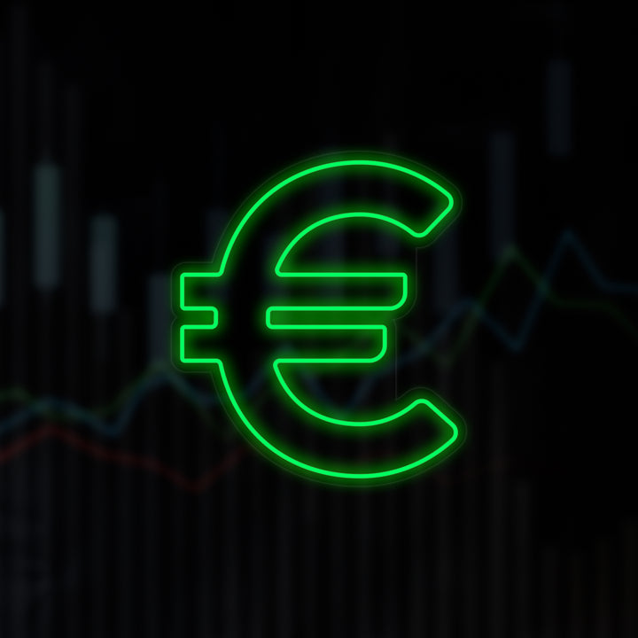 "Simbolo Dell'Euro" Insegna al neon