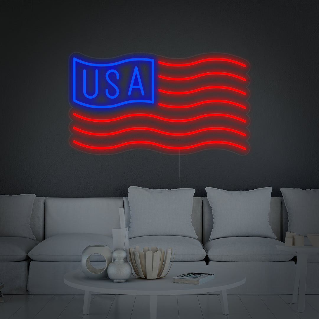 "Bandiera Dell'America" Insegna al neon