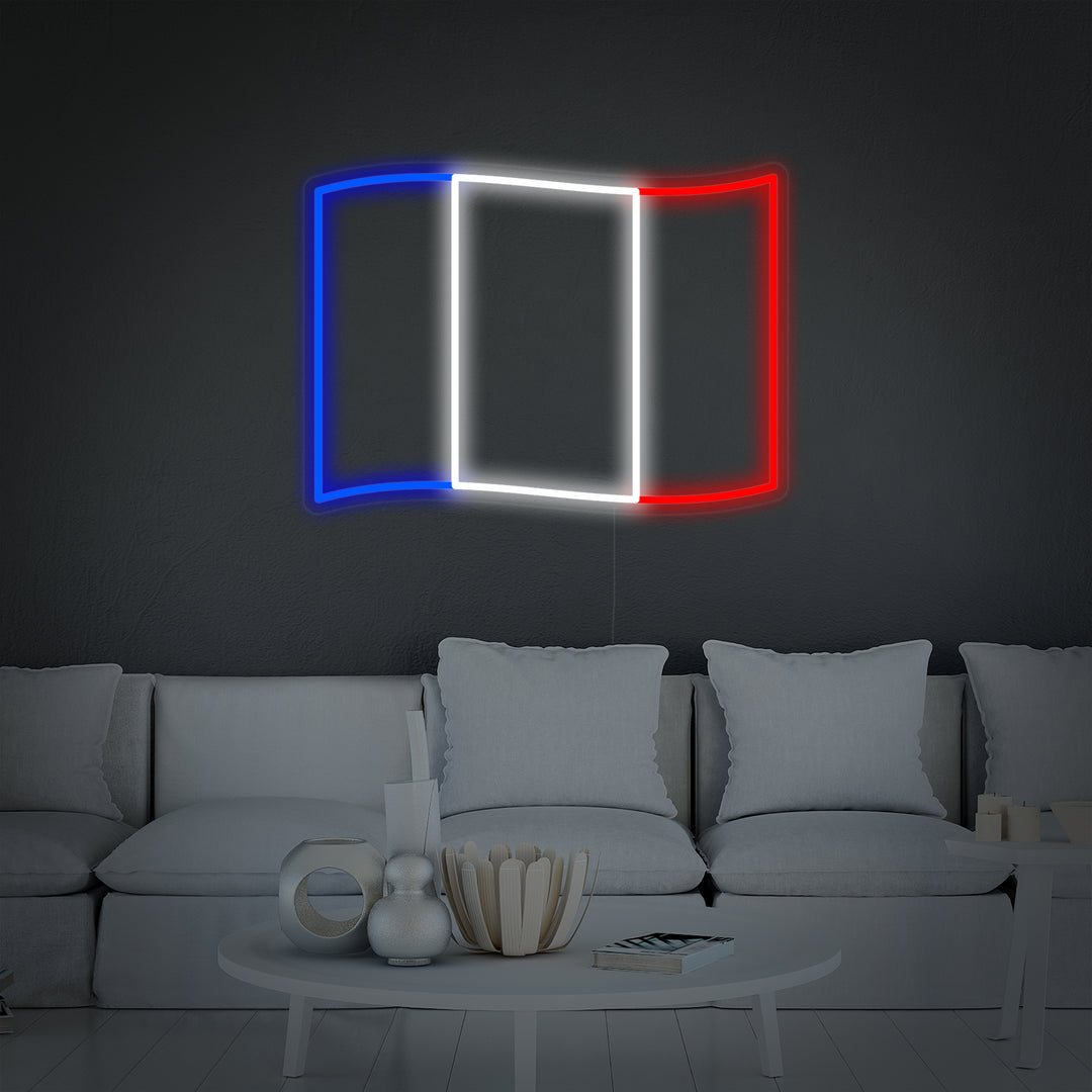 "Bandiera Della Francia" Insegna al neon