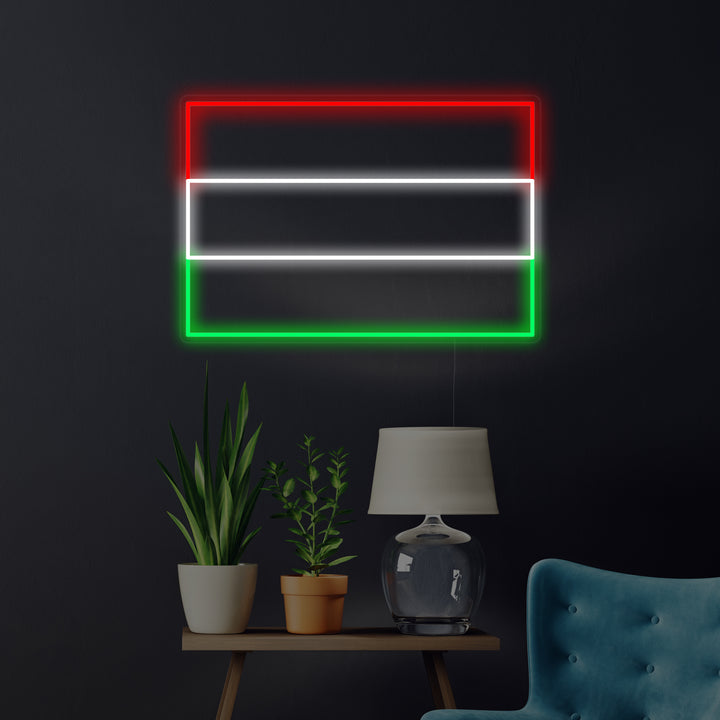 "Bandiera Dell'Ungheria" Insegna al neon