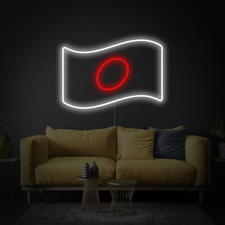 "Bandiera Del Giappone" Insegna al neon