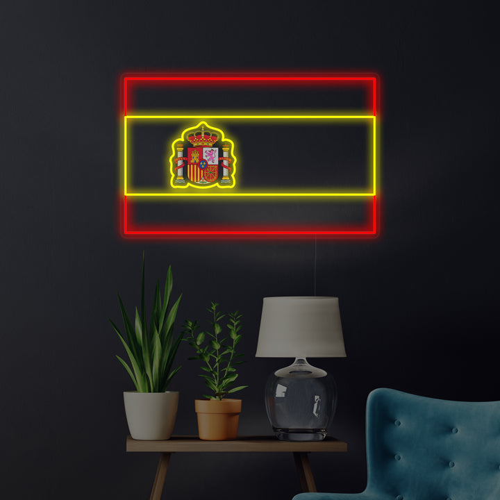 "Bandiera Della Spagna" Insegna al neon