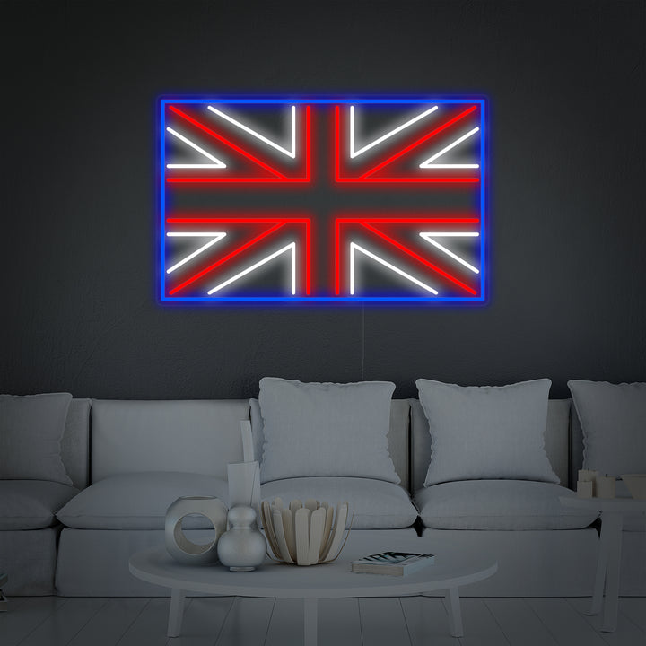 "Bandiera Del Regno Unito" Insegna al neon