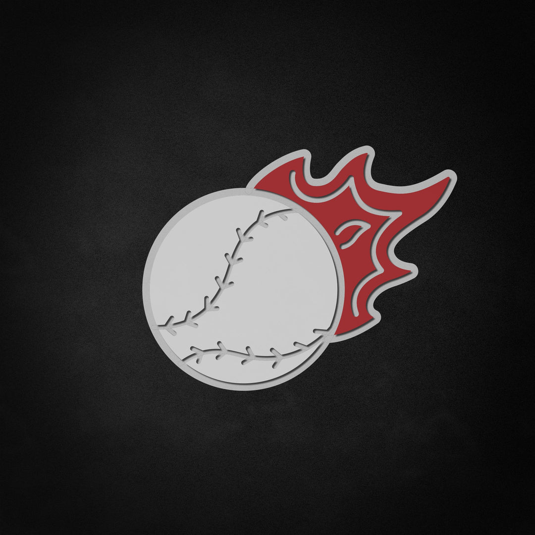 "Baseball in fiamme" Neon Like