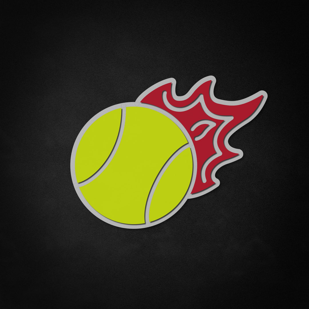 "Palla da tennis infuocata" Neon Like