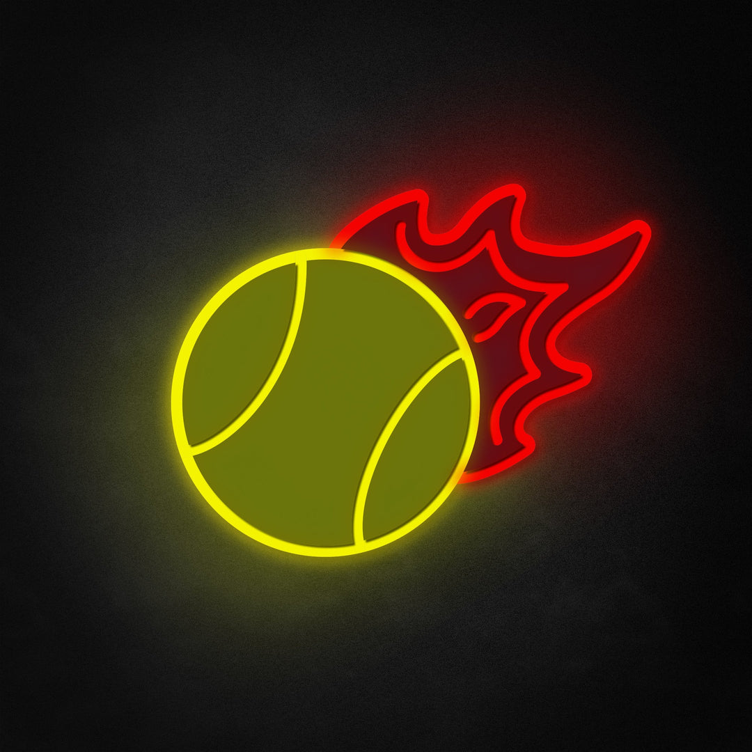 "Palla da tennis infuocata" Neon Like