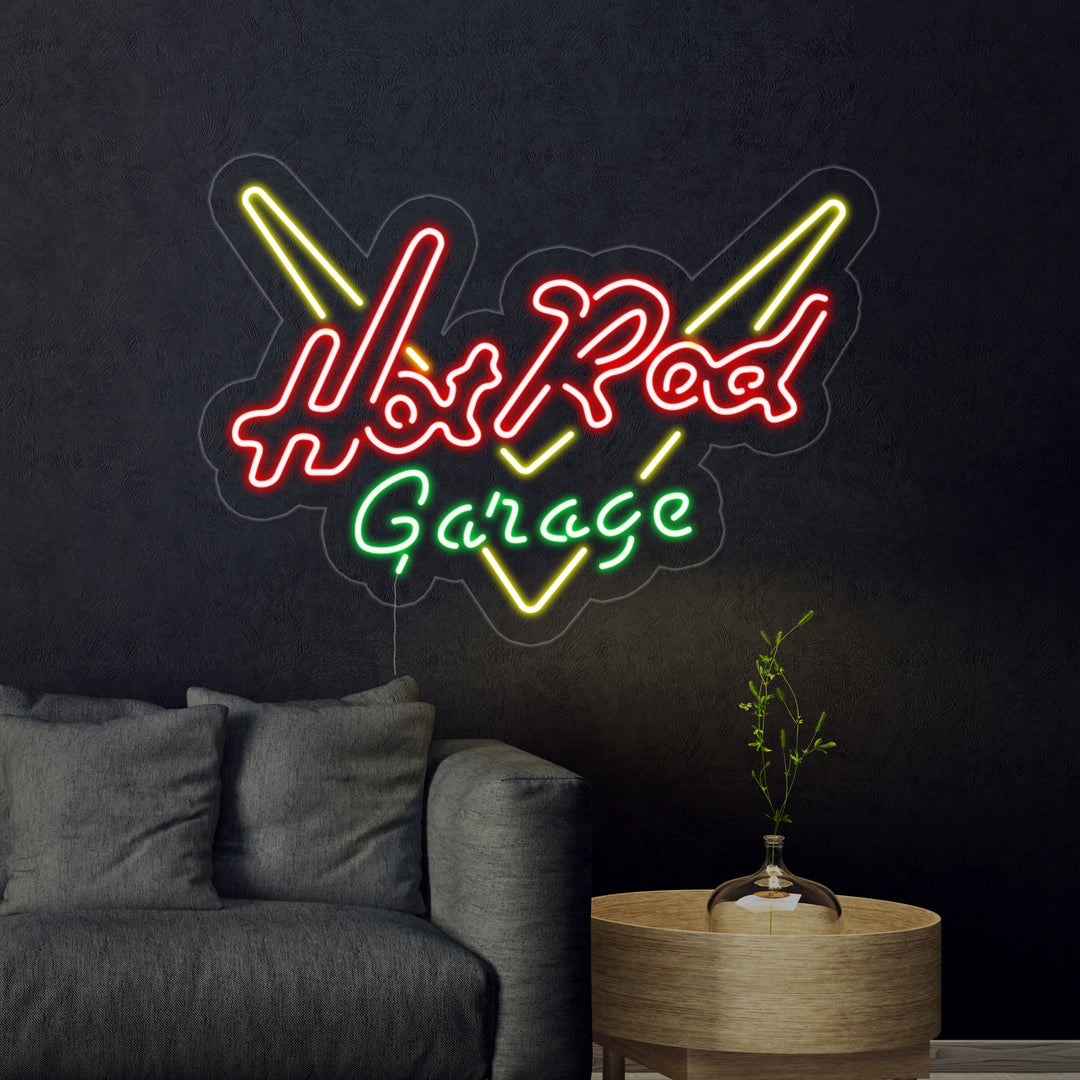 "Garage Hot Rod" Insegna al neon